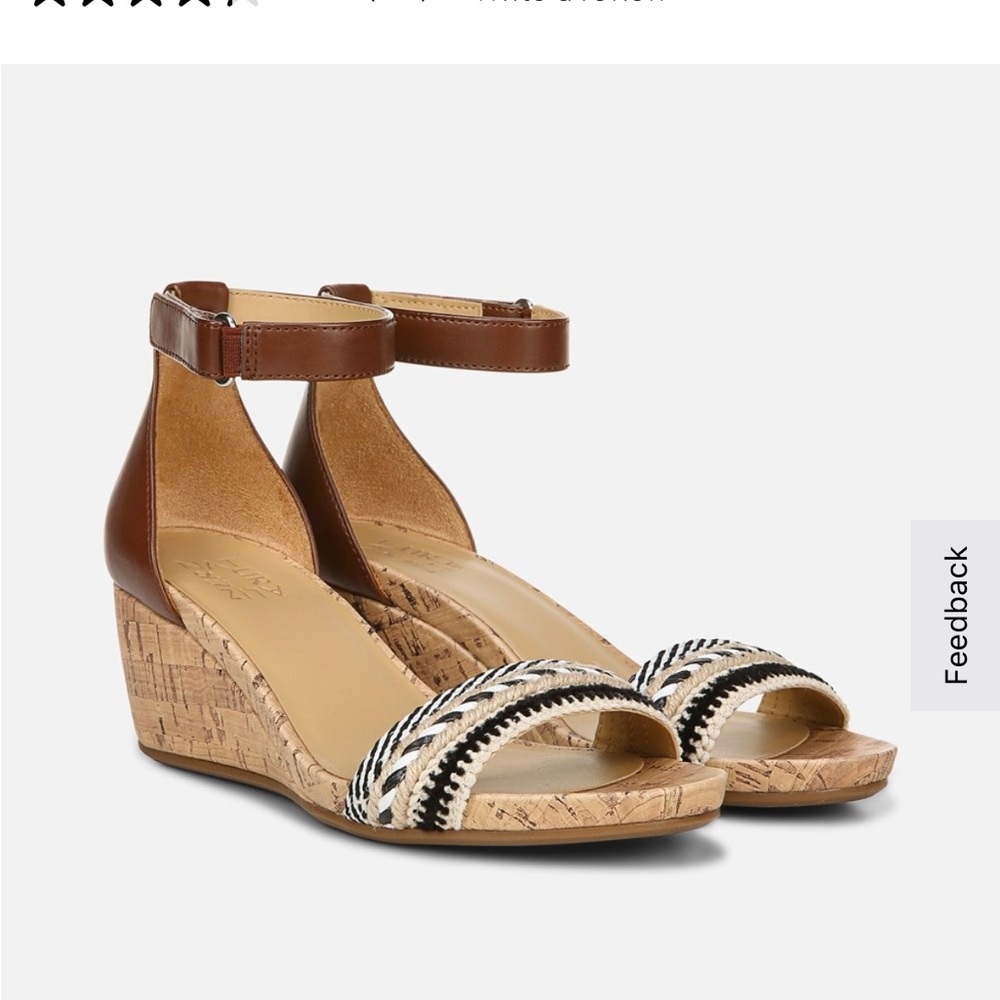 NWOT NATURALIZER  AREDA WEDGE SANDAL